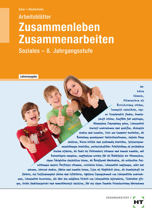 Buchcover Arbeitsblätter mit eingetragenen Lösungen Zusammenleben - Zusammenarbeiten | Simone Geier | EAN 9783582745637 | ISBN 3-582-74563-5 | ISBN 978-3-582-74563-7