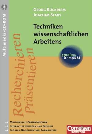 studium kompakt - Pädagogik: Techniken wissenschaftlichen Arbeitens: Ratgeber für das Studium. CD-ROM