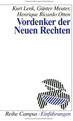 Buchcover Vordenker der Neuen Rechten | Kurt Lenk | EAN 9783593358628 | ISBN 3-593-35862-X | ISBN 978-3-593-35862-8