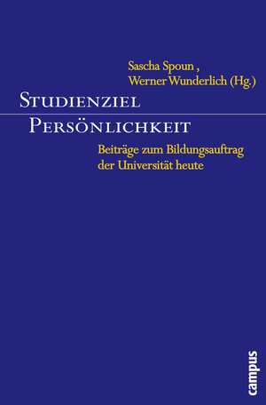 Buchcover Studienziel Persönlichkeit  | EAN 9783593378527 | ISBN 3-593-37852-3 | ISBN 978-3-593-37852-7