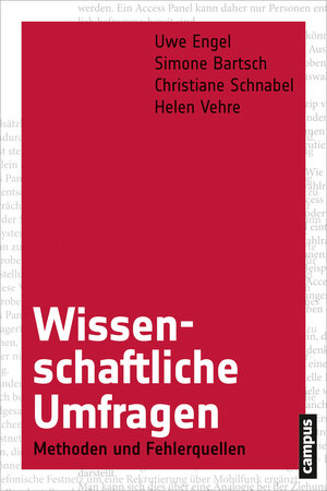 Buchcover Wissenschaftliche Umfragen | Uwe Engel | EAN 9783593397573 | ISBN 3-593-39757-9 | ISBN 978-3-593-39757-3