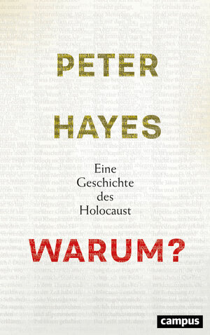 Buchcover Warum? | Peter Hayes | EAN 9783593437620 | ISBN 3-593-43762-7 | ISBN 978-3-593-43762-0