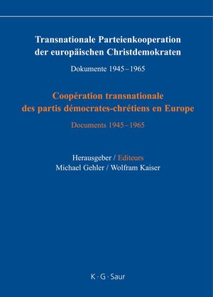 Buchcover Transnationale Parteienkooperation der europäischen Christdemokraten  | EAN 9783598116551 | ISBN 3-598-11655-1 | ISBN 978-3-598-11655-1