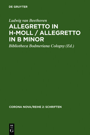 Buchcover Allegretto in h-Moll / Allegretto in B minor | Ludwig van Beethoven | EAN 9783598242700 | ISBN 3-598-24270-0 | ISBN 978-3-598-24270-0