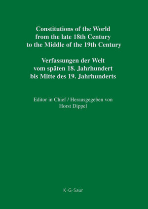 Buchcover Constitutions of the World from the late 18th Century to the Middle... / Frankfurt – Hesse-Darmstadt  | EAN 9783598440571 | ISBN 3-598-44057-X | ISBN 978-3-598-44057-1