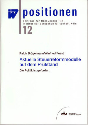 Buchcover Aktuelle Steuerreformmodelle auf dem Prüfstand | Ralph Brügelmann | EAN 9783602241095 | ISBN 3-602-24109-2 | ISBN 978-3-602-24109-5