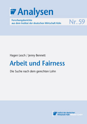 Buchcover Arbeit und Fairness | Hagen Lesch | EAN 9783602454662 | ISBN 3-602-45466-5 | ISBN 978-3-602-45466-2