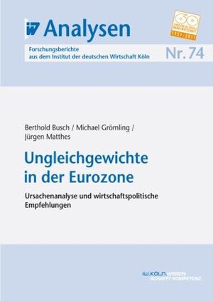 Buchcover Ungleichgewichte in der Eurozone | Berthold Busch | EAN 9783602454983 | ISBN 3-602-45498-3 | ISBN 978-3-602-45498-3