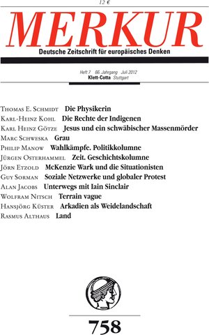 Buchcover MERKUR Deutsche Zeitschrift für europäisches Denken  | EAN 9783608106268 | ISBN 3-608-10626-X | ISBN 978-3-608-10626-8