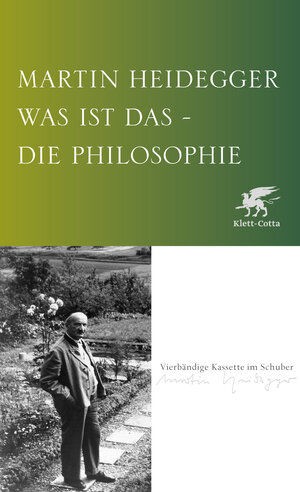 Buchcover Was ist das - die Philosophie? | Martin Heidegger | EAN 9783608106336 | ISBN 3-608-10633-2 | ISBN 978-3-608-10633-6