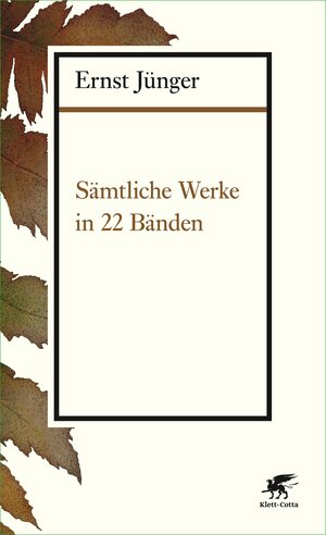 Buchcover Sämtliche Werke in 22 Bänden | Ernst Jünger | EAN 9783608109238 | ISBN 3-608-10923-4 | ISBN 978-3-608-10923-8
