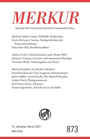 Buchcover MERKUR Gegründet 1947 als Deutsche Zeitschrift für europäisches Denken - 2/2022  | EAN 9783608118988 | ISBN 3-608-11898-5 | ISBN 978-3-608-11898-8