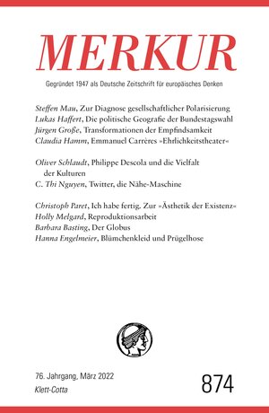 Buchcover MERKUR Gegründet 1947 als Deutsche Zeitschrift für europäisches Denken - 2022 - 03  | EAN 9783608118995 | ISBN 3-608-11899-3 | ISBN 978-3-608-11899-5
