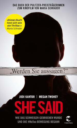 Buchcover She Said | Jodi Kantor | EAN 9783608501926 | ISBN 3-608-50192-4 | ISBN 978-3-608-50192-6