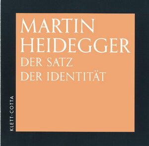 Buchcover Der Satz der Identität | Martin Heidegger | EAN 9783608910476 | ISBN 3-608-91047-6 | ISBN 978-3-608-91047-6