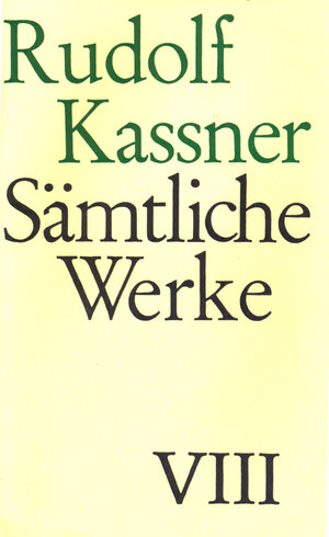 Buchcover Sämtliche Werke | Rudolf Kassner | EAN 9783608932584 | ISBN 3-608-93258-5 | ISBN 978-3-608-93258-4