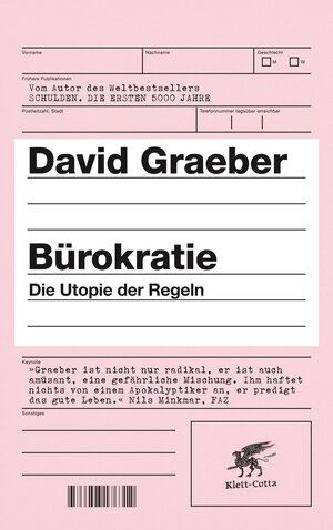 Buchcover Bürokratie | David Graeber | EAN 9783608947526 | ISBN 3-608-94752-3 | ISBN 978-3-608-94752-6