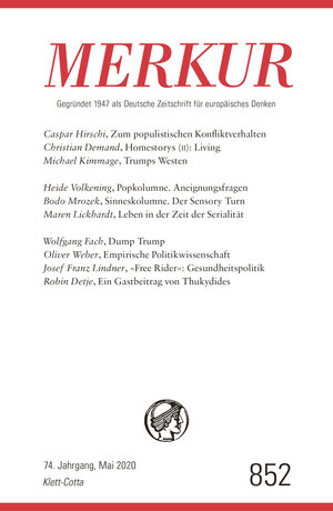 Buchcover MERKUR 5/2020  | EAN 9783608974911 | ISBN 3-608-97491-1 | ISBN 978-3-608-97491-1