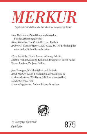 Buchcover MERKUR Gegründet 1947 als Deutsche Zeitschrift für europäisches Denken - 4/2022  | EAN 9783608975154 | ISBN 3-608-97515-2 | ISBN 978-3-608-97515-4