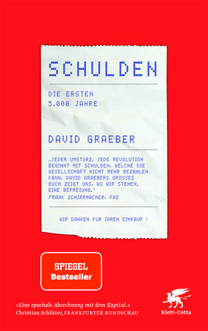 Buchcover Schulden | David Graeber | EAN 9783608985108 | ISBN 3-608-98510-7 | ISBN 978-3-608-98510-8