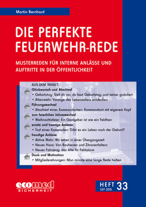 Buchcover Die perfekte Feuerwehr-Rede Heft 33 | Martin Bernhard | EAN 9783609619354 | ISBN 3-609-61935-X | ISBN 978-3-609-61935-4