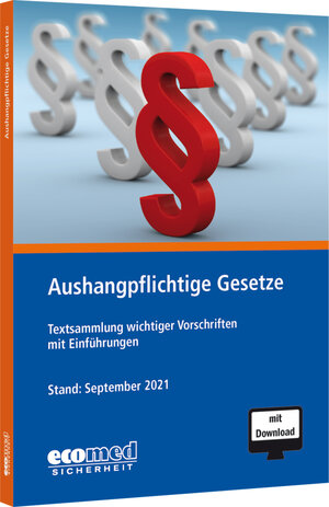 Buchcover Aushangpflichtige Gesetze | Joachim Schwede | EAN 9783609694795 | ISBN 3-609-69479-3 | ISBN 978-3-609-69479-5