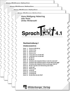 Buchcover Sprachtwist. Lesen - Spannen - Kontrollieren / 4. Schuljahr: Arbeitskarten mit Selbstkontrolle für Deutsch: 5 Arbeitskartenprogramme mit je 18 Karten | Wolfgang Heberling | EAN 9783619044108 | ISBN 3-619-04410-4 | ISBN 978-3-619-04410-8