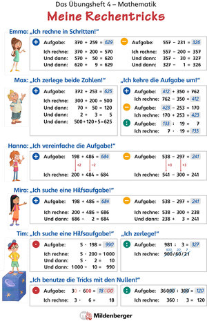 Buchcover Das Übungsheft Mathematik 4 – Überarbeitete Neuauflage – Poster Meine Rechentricks | Nina Simon | EAN 9783619457564 | ISBN 3-619-45756-5 | ISBN 978-3-619-45756-4