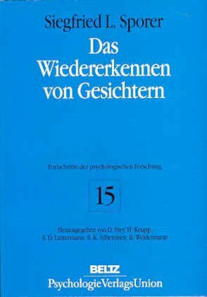 Buchcover Das Wiedererkennen von Gesichtern | Siegfried L Sporer | EAN 9783621271509 | ISBN 3-621-27150-3 | ISBN 978-3-621-27150-9