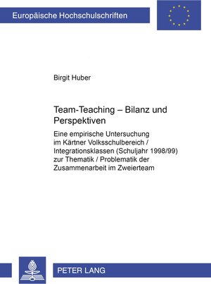 Buchcover Team-Teaching – Bilanz und Perspektiven | Birgit Huber | EAN 9783631366691 | ISBN 3-631-36669-8 | ISBN 978-3-631-36669-1