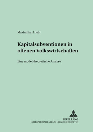 Kapitalsubventionen in offenen Volkswirtschaften: Eine modelltheoretische Analyse