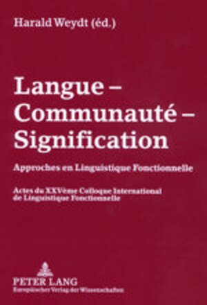 Buchcover Langue – Communauté – Signification  | EAN 9783631383018 | ISBN 3-631-38301-0 | ISBN 978-3-631-38301-8