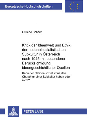 Kritik der Ideenwelt und Ethik der nationalsozialistischen 