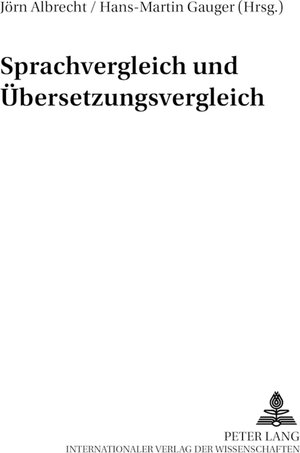Buchcover Sprachvergleich und Übersetzungsvergleich  | EAN 9783631384831 | ISBN 3-631-38483-1 | ISBN 978-3-631-38483-1