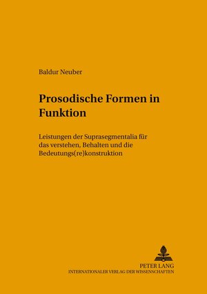 Prosodische Formen in Funktion