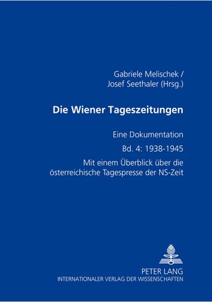 Buchcover Die Wiener Tageszeitungen  | EAN 9783631397534 | ISBN 3-631-39753-4 | ISBN 978-3-631-39753-4