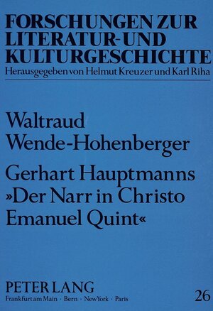 Gerhart Hauptmanns 'Der Narr in Christo Emanuel Quint'. Eine religions- und gesellschaftskritische Romananalyse