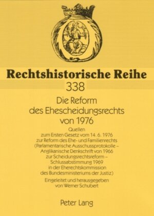 Buchcover Die Reform des Ehescheidungsrechts von 1976  | EAN 9783631559093 | ISBN 3-631-55909-7 | ISBN 978-3-631-55909-3