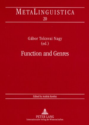 Buchcover Function and Genres  | EAN 9783631561997 | ISBN 3-631-56199-7 | ISBN 978-3-631-56199-7