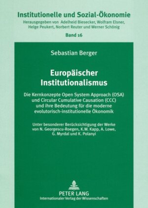 Buchcover Europäischer Institutionalismus | Sebastian Berger | EAN 9783631564455 | ISBN 3-631-56445-7 | ISBN 978-3-631-56445-5
