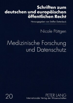 Buchcover Medizinische Forschung und Datenschutz | Nicole Pöttgen | EAN 9783631580509 | ISBN 3-631-58050-9 | ISBN 978-3-631-58050-9