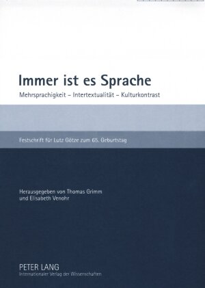 Buchcover Immer ist es Sprache  | EAN 9783631588291 | ISBN 3-631-58829-1 | ISBN 978-3-631-58829-1