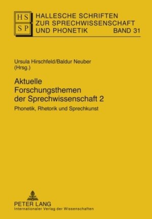 Buchcover Aktuelle Forschungsthemen der Sprechwissenschaft 2  | EAN 9783631594353 | ISBN 3-631-59435-6 | ISBN 978-3-631-59435-3