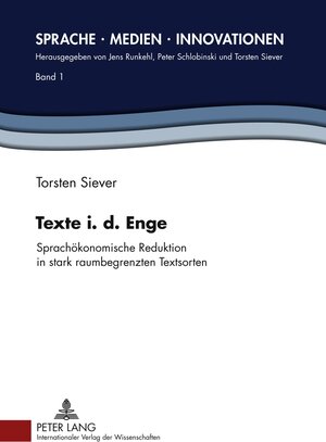 Buchcover Texte i. d. Enge | Torsten Siever | EAN 9783631605295 | ISBN 3-631-60529-3 | ISBN 978-3-631-60529-5