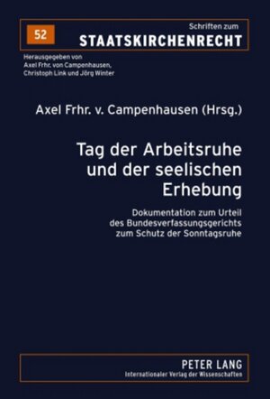 Buchcover Tag der Arbeitsruhe und der seelischen Erhebung  | EAN 9783631612200 | ISBN 3-631-61220-6 | ISBN 978-3-631-61220-0