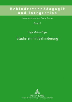 Buchcover Studieren mit Behinderung | Olga Meier-Popa | EAN 9783631622988 | ISBN 3-631-62298-8 | ISBN 978-3-631-62298-8