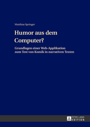 Buchcover Humor aus dem Computer? | Matthias Springer | EAN 9783631640012 | ISBN 3-631-64001-3 | ISBN 978-3-631-64001-2