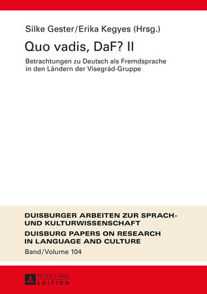 Buchcover Quo vadis, DaF? II  | EAN 9783631657607 | ISBN 3-631-65760-9 | ISBN 978-3-631-65760-7