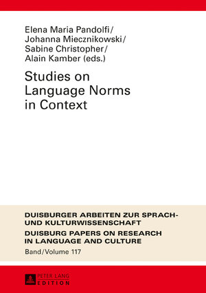 Buchcover Studies on Language Norms in Context  | EAN 9783631704943 | ISBN 3-631-70494-1 | ISBN 978-3-631-70494-3