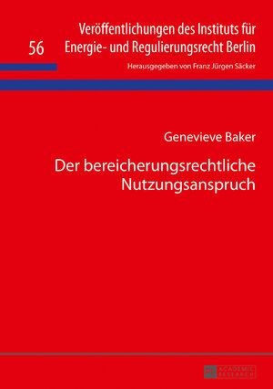 Buchcover Der bereicherungsrechtliche Nutzungsanspruch | Genevieve Baker | EAN 9783631714331 | ISBN 3-631-71433-5 | ISBN 978-3-631-71433-1